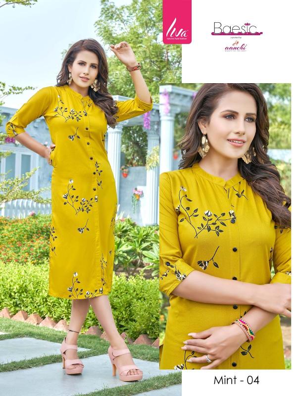 Baseic Mint Fancy Exclusive Designer kurti collection